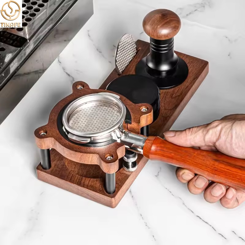 Coffee Equipment Distributor - 51/53/58mm Wood Espresso Tamper Station Stand