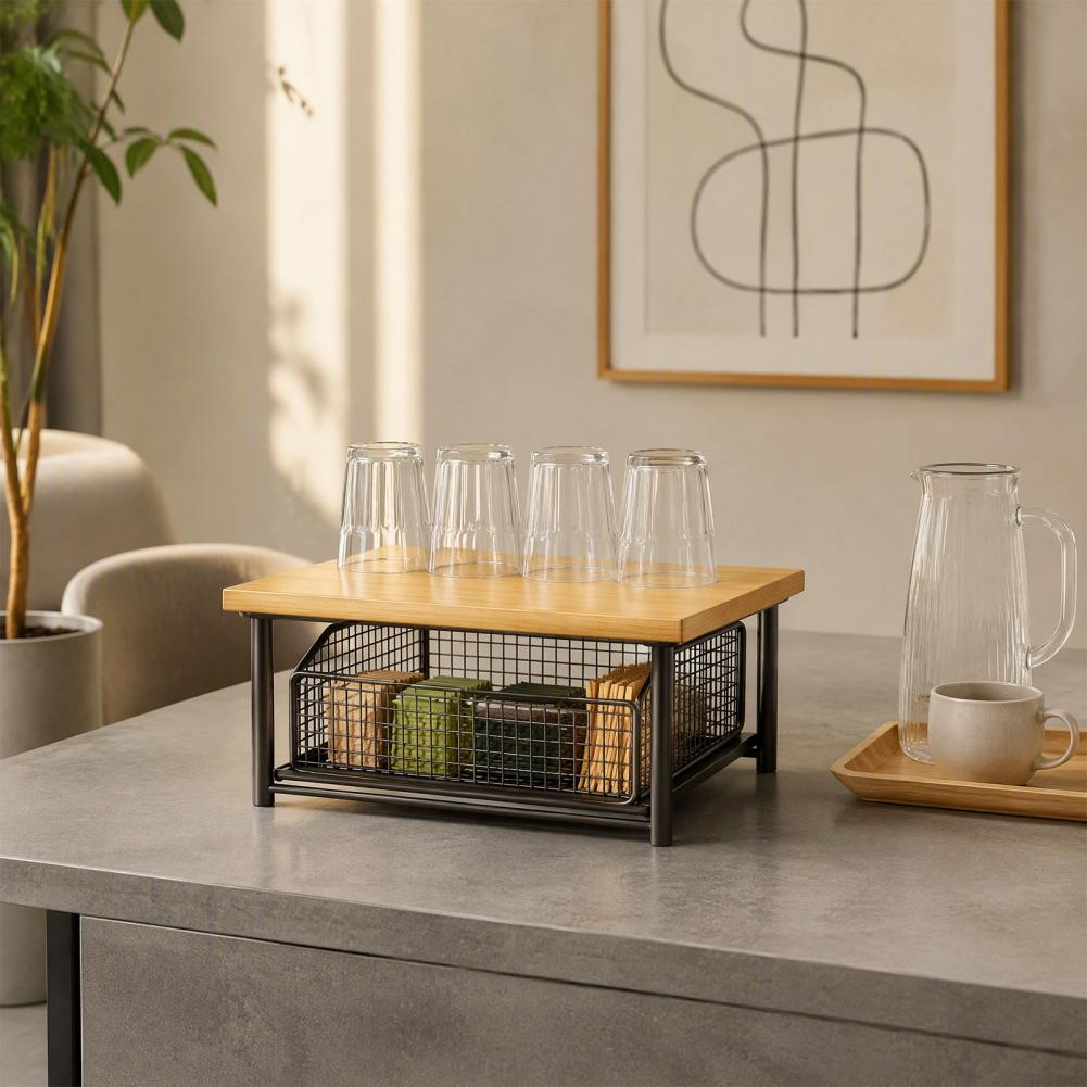 Coffee Maker Storage Rack with - Coffee Equipment Holder ulasan dan harga